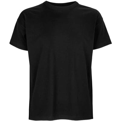 SOLS Heren Boxy Organic Oversized T-shirt (Diep zwart)