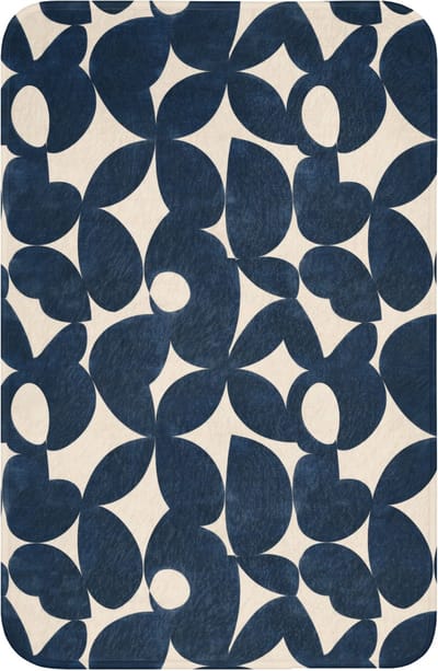 WC mat 40x60 cm - Antislip - Modern - Geometrisch - Blauw - Toiletmat - Vloermat - Douchemat - Toilet tapijt - Toiletmatten