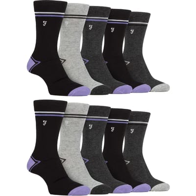 Heren 10-pack Heldere Bamboosokken