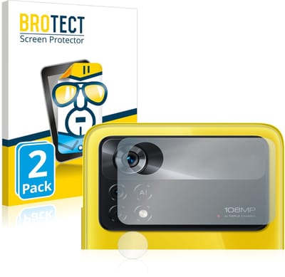 BROTECT - Screenprotector voor Xiaomi Poco X4 Pro 5G (ALLEEN Camera Lens) - Folie Beschermfolie transparant 2 Stuks