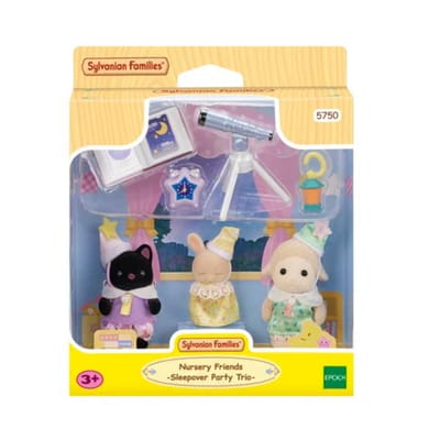 Sylvanian Families 5750 Trio Peutervriendjes Pyjama Party- inclusief 3 fluweelzachte speelfiguren