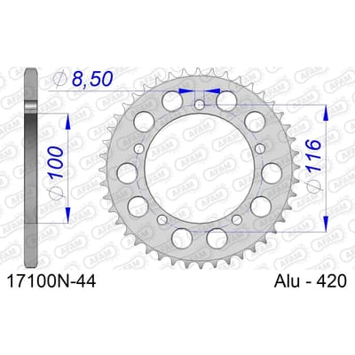 Tandwiel Afam 420 44 dents