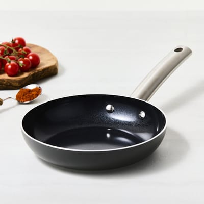 ISENVI Murray Koekenpan - 20 cm - Keramisch - RVS Greep - Geschikt voor Inductie - PFAS, PTFE Vrij