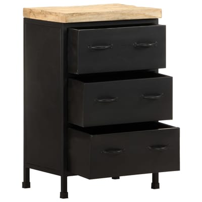 vidaXL - Dressoir - 47x35x76 - cm - ruw - mangohout