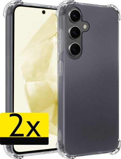 Hoesje - 2 Stuks - Geschikt voor Samsung Galaxy A35 - Sterk & Shockproof - Siliconen Case - Back Cover - Telefoon Hoes Shock Proof - Telefoonhoesjes - Transparant