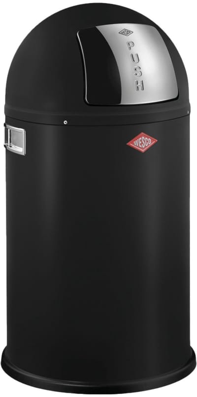 WESCO Pushboy Junior Prullenbak | 22 Liter | Metaal -Matzwart | Vuilnisbak - Made in Germany