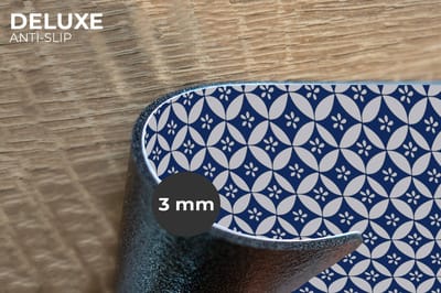 Placemats - 6 stuks - 45x30 cm - Placemat kunststof - Japan - Patronen - Blauw - Borden onderleggers - Decoratie voor op tafel - Keuken tafeldecoratie accessoires - Vinyl onderlegger - Tafelversiering