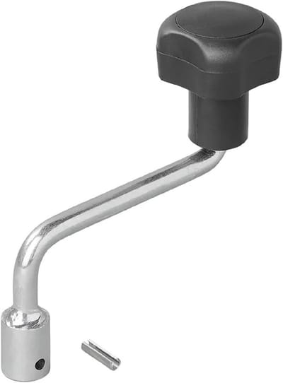 Steunwiel Hendel 48 mm Crank Staal voor Disselwiel – Ideaal voor Gereedschapskist