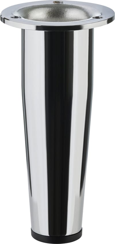 SOTECH meubelpoot FOX-TROT hoogte 150 mm gepolijst chroom Stelpoot verstelbaar door max. 12 mm kastvoet