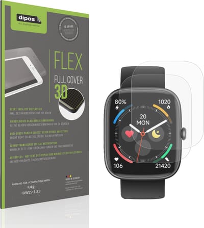 dipos FLEX – 2x Matte Screenprotector geschikt voor lukg IDW29 1.83 | Volledige Schermbescherming | Case-Friendly