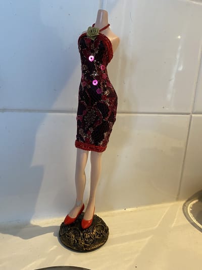 Collier presentatie Rood-zwart