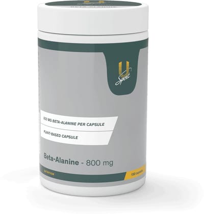 U-Sport Beta-Alanine - 800 mg - 150 Capsules - Premium Aminozuren - Kracht, Duur & Intervallen - NZVT Gekeurd - Vegan