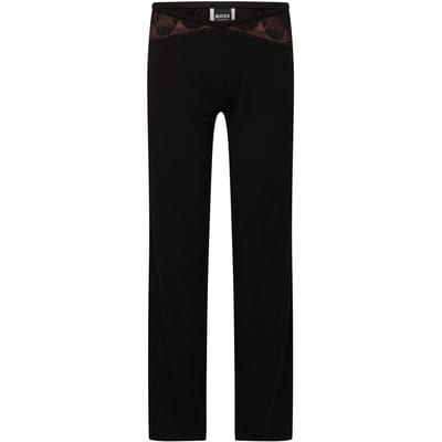 Boss Dames/Dames Pioenroos Pyjamabroek met rechte pijpen (Zwart)