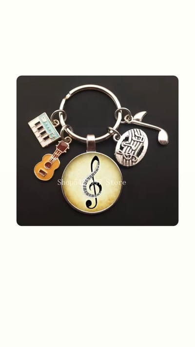 Akyol - Muziek – Sleutelhanger – sleutelhanger muziek -Music sleutelhanger- muzieknoot cadeau – muziekspelen – instrument – muzieknoot sleutelhanger – muziek cadeau