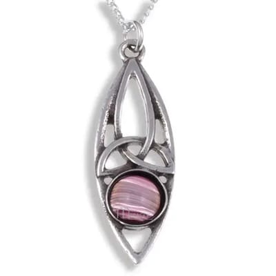 "Wonder ovaal knoop amethist" - hanger(MPP289A)