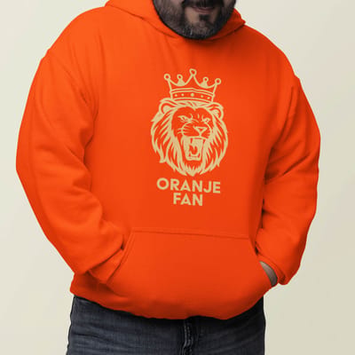 Oranje WK-EK Hoodie Oranje Fan XS