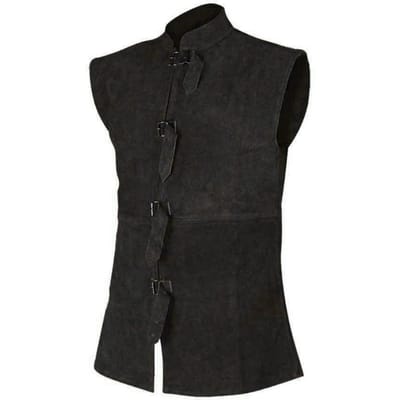 Heren Gilet Vintage Middeleeuws Renaissance Gentleman Satge Optreden Mouwloos Effen Kleur Opstaande Kraag Rollenspel Cosplay Cos M