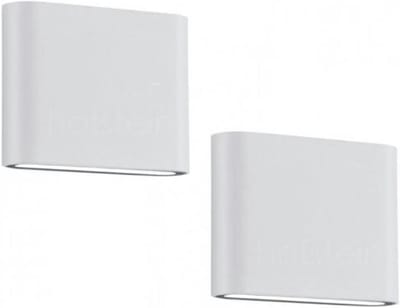 Set van 2 Buiten Wandlampen LED Wit Op en Neer Licht - Weerbestendige Gevelverlichting