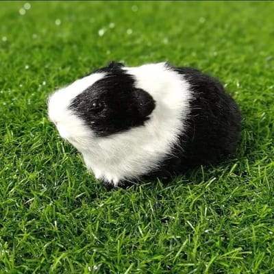 Figurines de Hamster Réalistes Jouets en Peluche Cobaye Réaliste Figurine d'Animal en Peluche Douce pour Cadeau d'Anniversaire d'Enfant noir