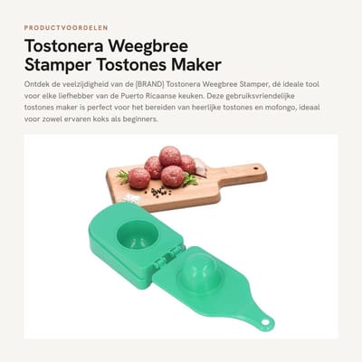 Dailygoods- Tostonera Weegbree Stamper - Tostones Maker - Bananen Patacones - Mofongo Maker - Compact Ontwerp - Eenvoudig te Reinigen - Bananenpers