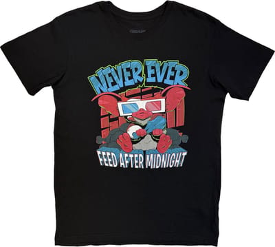 Gremlins - Never Ever Feed After Midnight Heren Tshirt - S - Zwart