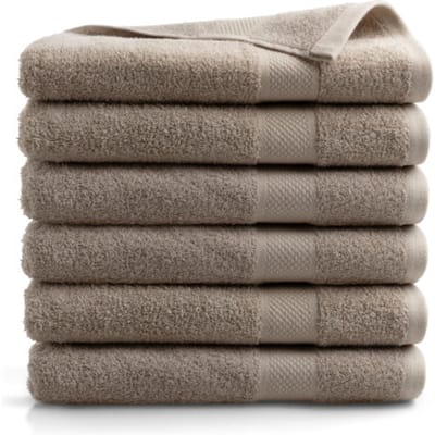 DoubleDry Hotel badhanddoeken 70 x 140 cm set van 6 100% zacht katoen 500