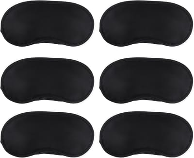 6x Zacht Verduisterend Slaapmasker met Verstelbare Band - Comfortabel voor Zijslapers, Reizen en Meditatie