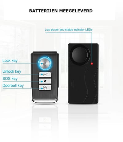 Fiets alarm - Draadloos - Trillings - fiets - Scooter - alarm - Afstandsbediening – Bescherming waar je op kunt rekenen
