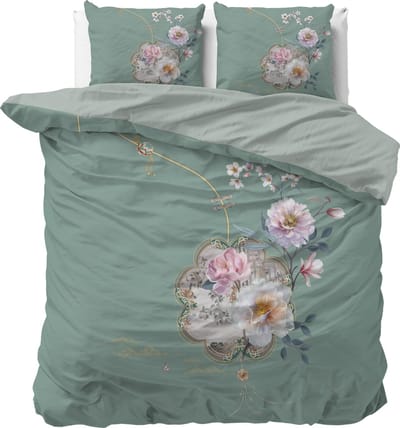 Sleeptime Lyra Dekbedovertrek - Lits-Jumeaux - 240X200/220 + 2 x kussenslopen 60x70 - Groen