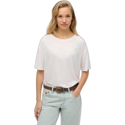 Superdry - Studios T-shirt met verlaagde schouders - Dames - T-shirts