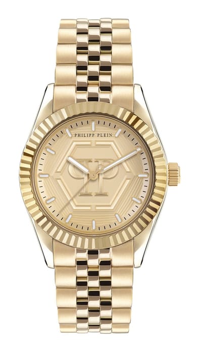 Philipp Plein Date Superlative PW2BA0523 Horloge - Staal - Goudkleurig - Ø 38 mm