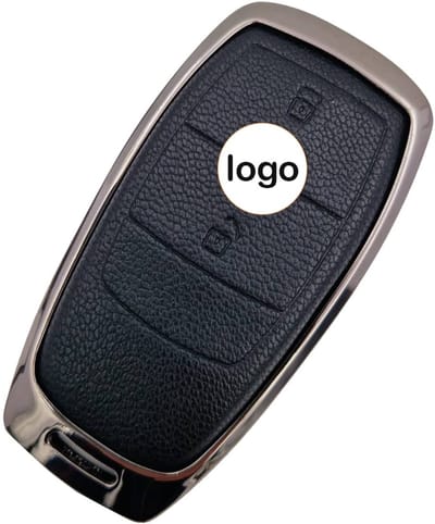 Autosleutel Hoesje geschikt voor Mercedes - Sleutelcover - Aluminium Sleutelhoes - Accessoires - zwart