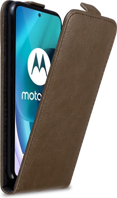 Cadorabo Hoesje geschikt voor Motorola MOTO G71 5G in KOFFIE BRUIN - Beschermhoes in flip design Case Cover met magnetische sluiting