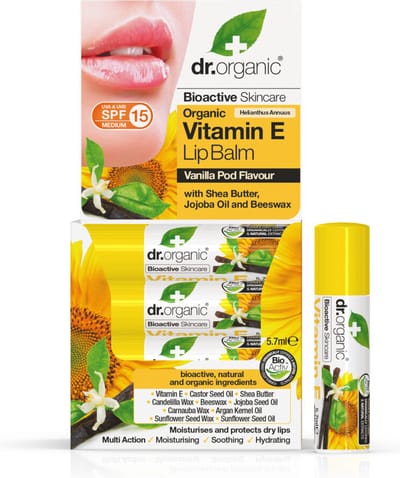 16x Dr. Organic Vitamine E Lipbalsem 5.7 ml