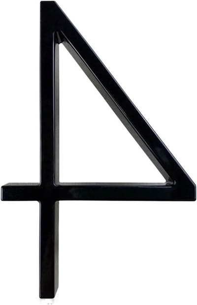 Huisnummer - Muur Nummer - Huis Identificatie - Zinklegering Materiaal - 5 Inch Hoog - Zwart