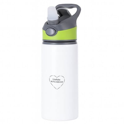 Hacebo® - liefste bonusbroer waterfles met rietje groen - Broer - de liefste bonusbroer - verjaardag - cadeautje voor broer - broer artikelen - kado - geschenk - water fles - 650ML