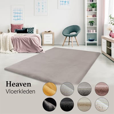 Vloerkleed Heaven Taupe Hoogpolig 160x230