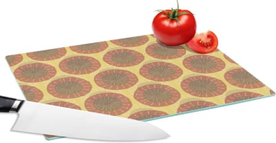 Glazen Snijplank - 28x20 - Zonnebloemen - Patroon - Zuid-Amerika - Snijplanken Glas