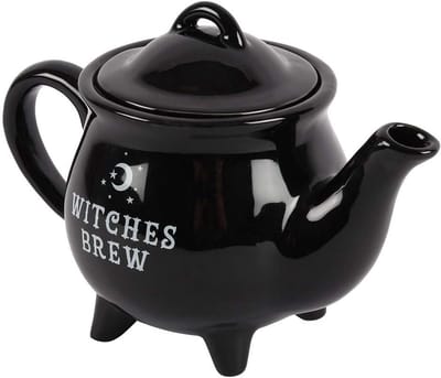 Theepot Keramiek - Theekan Zwart - Koffie en Thee - Uniek Ontwerp - H13 cm - Zwart
