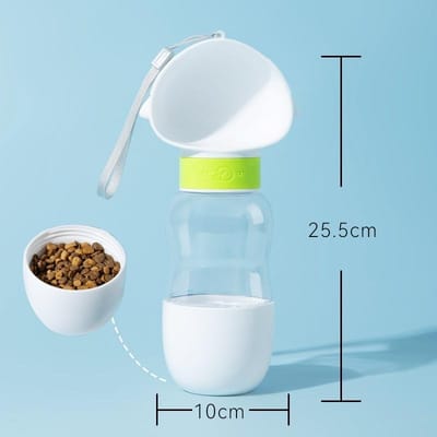 Bouteille d'eau pour chien Yunduo Gobelet portable pour promenade de chien Bouteille d'eau pour animaux de compagnie Tasse d'eau pour chien Sortie pour chien Distributeur d'eau 10*7*25.5cm white