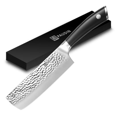 PAUDIN HP4 Professioneel Nakiri Mes 17,5 cm - Groentemes - Japans mes - Koksmes - Gehamerd