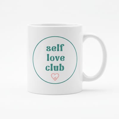 Self Love Club Koffiemok – Minimalistisch Inspirerend Design – 330 ml Keramische Mok