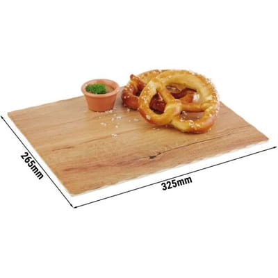 GGM Gastro (6 Stück) GN-Tablett 1/2 - OAK LIGHT - Melamin - Höhe: 15mm - Braun