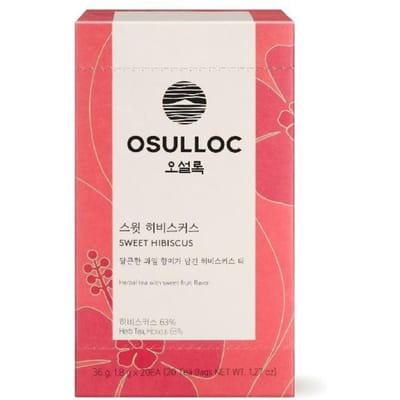 OSULLOC Zoete Hibiscus Kruidenthee Zakjes Cafeïnevrij Zoete Fruit Munt Gemengde Thee 36g 1.8g x 20ea X 1box