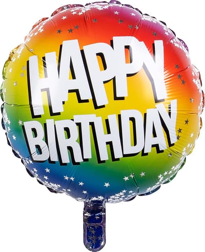 Boland - Folieballon Rainbow 'Happy birthday' - Multi - Folieballon