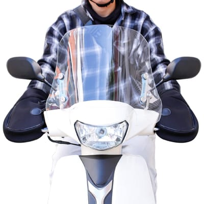Stuurwanten Koud Weer Motorfiets Stuurwanten Winddicht Waterdicht Scooter Stuurverwarmer Handschoenen voor zwart