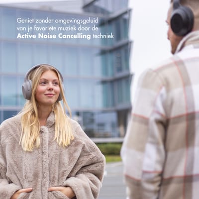Selencia Urban Play Koptelefoon - Draadloze Koptelefoon met Active Noise Cancelling - Bluetooth Headphones - Cosy Grey