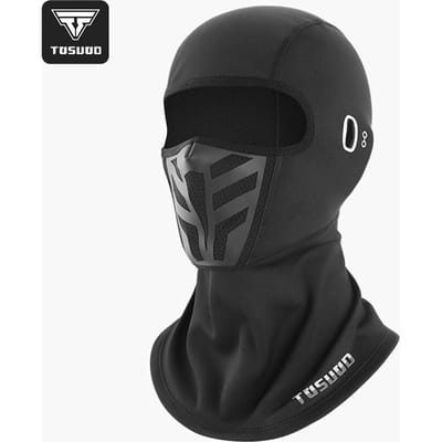 Volledig Gezicht Motorfiets & Masker voor Mannen - Winter Warm Bala Bala Masker, Gestreept Pull, Machinewasbaar voor ATV/UTV, Weer (Compatibel met motorhelm zwart