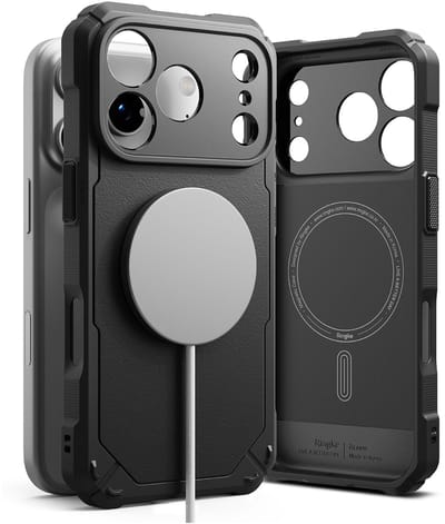 Ringke Rugged Gear Magnetic - Hoesje Geschikt voor Apple iPhone 17 Pro Max - Back Cover Compatibel met MagSafe / Qi2 - Shockproof TPU - Zwart