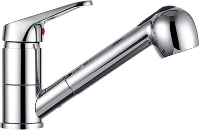 Auralum Max Uittrekbare Keukenkraan - 50 cm Uittrekbereik - 2 waterafvoermethoden (Bellen/Sproei) - Chroom